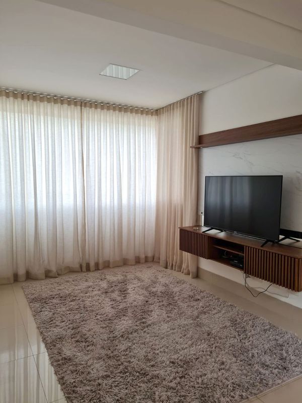 Para Trilho Simples - 270cm x 256cm - Linho Gaze Areia com Forro de Microfibra · Armando José