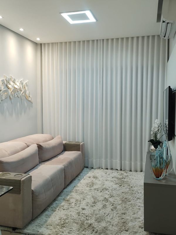 Para Trilho Simples: 260 cm x 276 cm - Linho Gaze Branco com Forro Blackout Gelo · Fabio Bernardo
