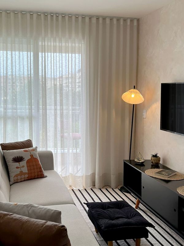 Para Trilho Simples - 216cm x 252cm - Glam Areia (sem forro) · Janaina