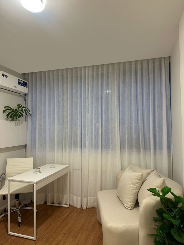 Para Trilho Simples - 282 cm x 270 cm - Linho Gaze Branco sem Forro · Rio de Janeiro, RJ