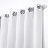 Cortina de Linho Gaze Branco com Forro de Ilhós para Varão