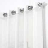 Cortina de Linho Gaze Branco de Ilhós para Varão