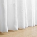 Cortina de Varão 1,50m de Linho Gaze Branco com Forro de Microfibra