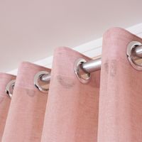 Cortina Sob Medida para Varão de 1,50m (3 metros de tecido) Tecido Glam Bali (rosa)