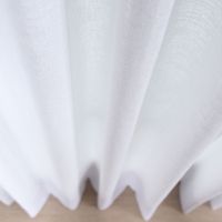 Cortina Sob Medida para Varão de 2,50m (5 metros de tecido) Tecido Glam Branco