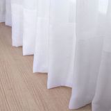 Cortina Wave para Trilho Suíço 1,50m de Linho Gaze Branco
