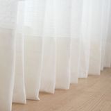 Cortina Wave para Trilho Suíço 4,50m de Linho Gaze Off White