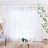 Cortina Wave para Trilho Suíço de 1,50m Glam Branco