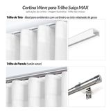 Cortina Wave para Trilho Suíço de 1,50m Glam Branco
