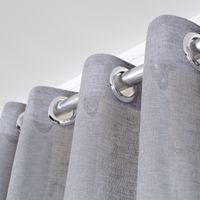 Cortina Sob Medida para Varão de 2,50m (5 metros de tecido) Tecido Glam Titânio (cinza)