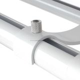 Trilho Suíço De Parede Duplo Branco Detalhe