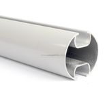 Trilho Suíço De Parede Duplo Branco Espessura Principal