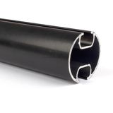 Trilho Suíço De Parede Duplo Preto Fosco Espessura Principal