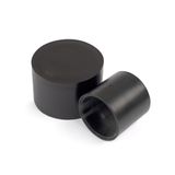 Trilho Suíço De Parede Duplo Preto Fosco Ponteira