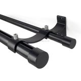 Trilho Suíço De Parede Duplo Preto Fosco Principal