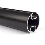 Trilho Suíço De Parede Simples Preto Fosco Espessura