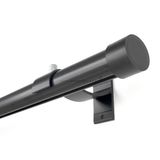 Trilho Suíço De Parede Simples Preto Fosco Principal 2
