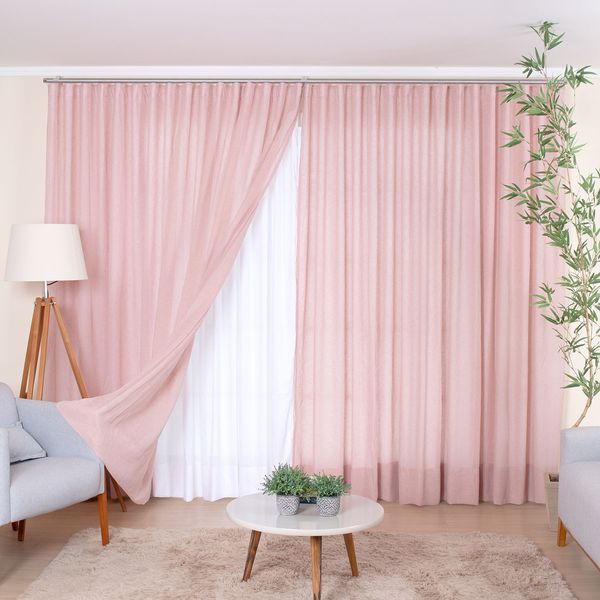 Cortina Wave com o tecido Glam Bali com Forro de Microfibra
